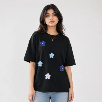 Drop Shoulder T-Shirt (Floral 03)