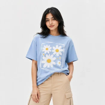 Drop Shoulder T-Shirt (Flower 05)