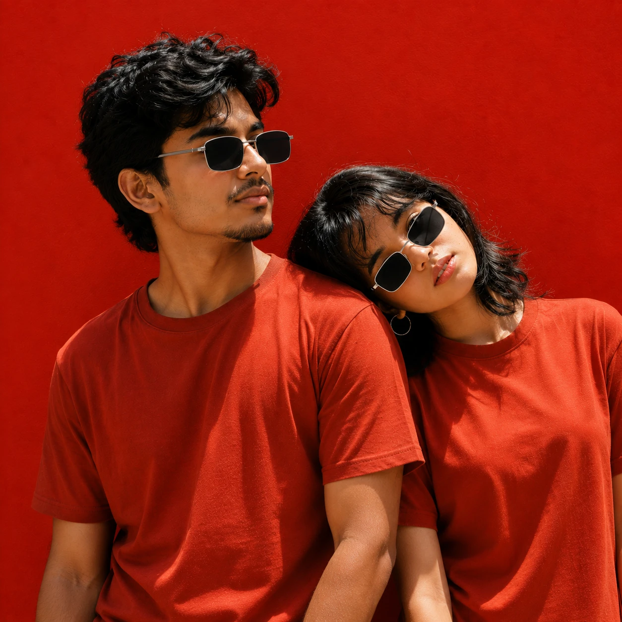 Retro Silver Frame Rectangle Sunglasses