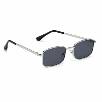 Retro Silver Frame Rectangle Sunglasses