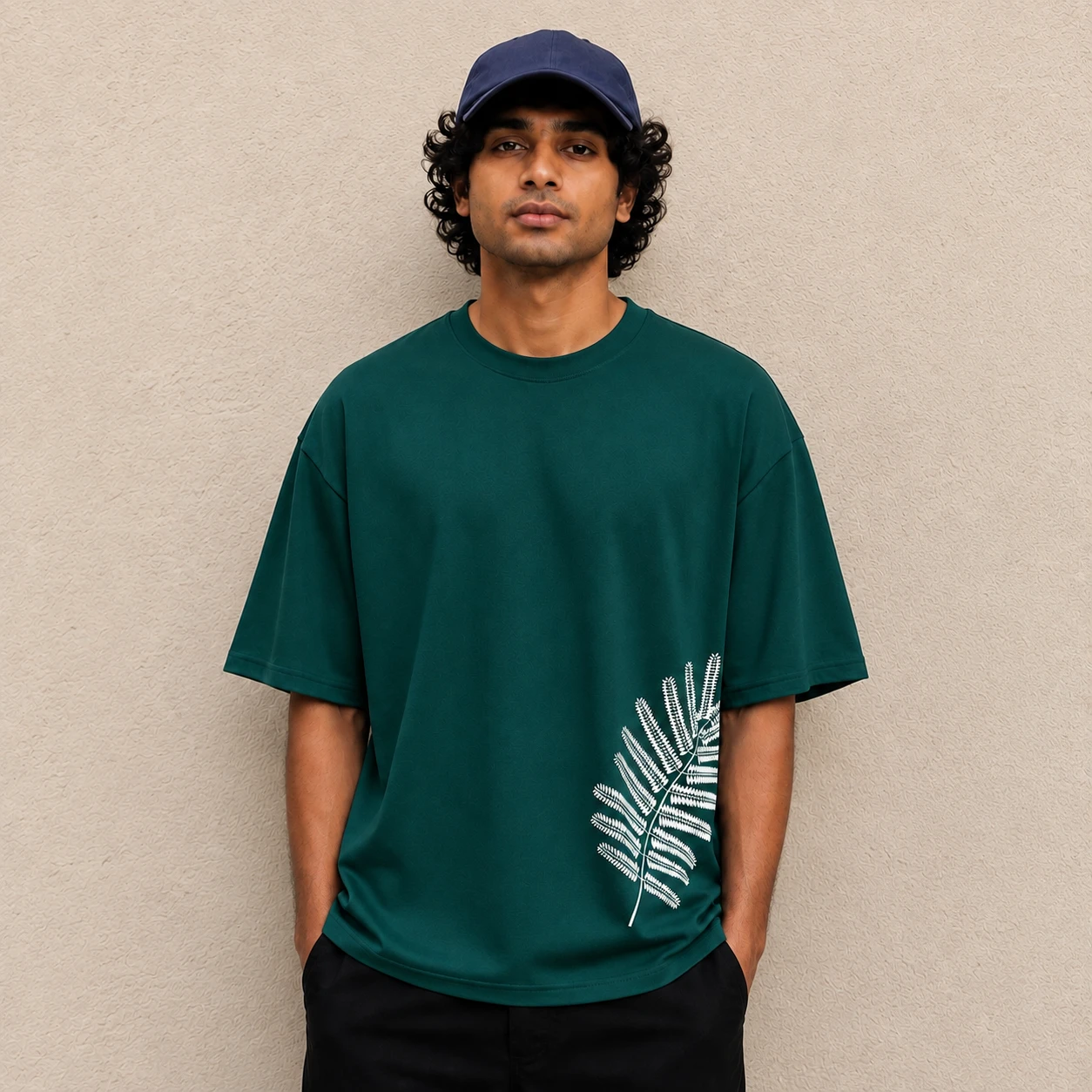 Drop Shoulder T-Shirt (Leaf 04)