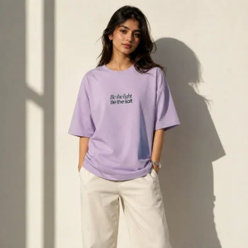 Drop Shoulder T-Shirt (Light Salt)
