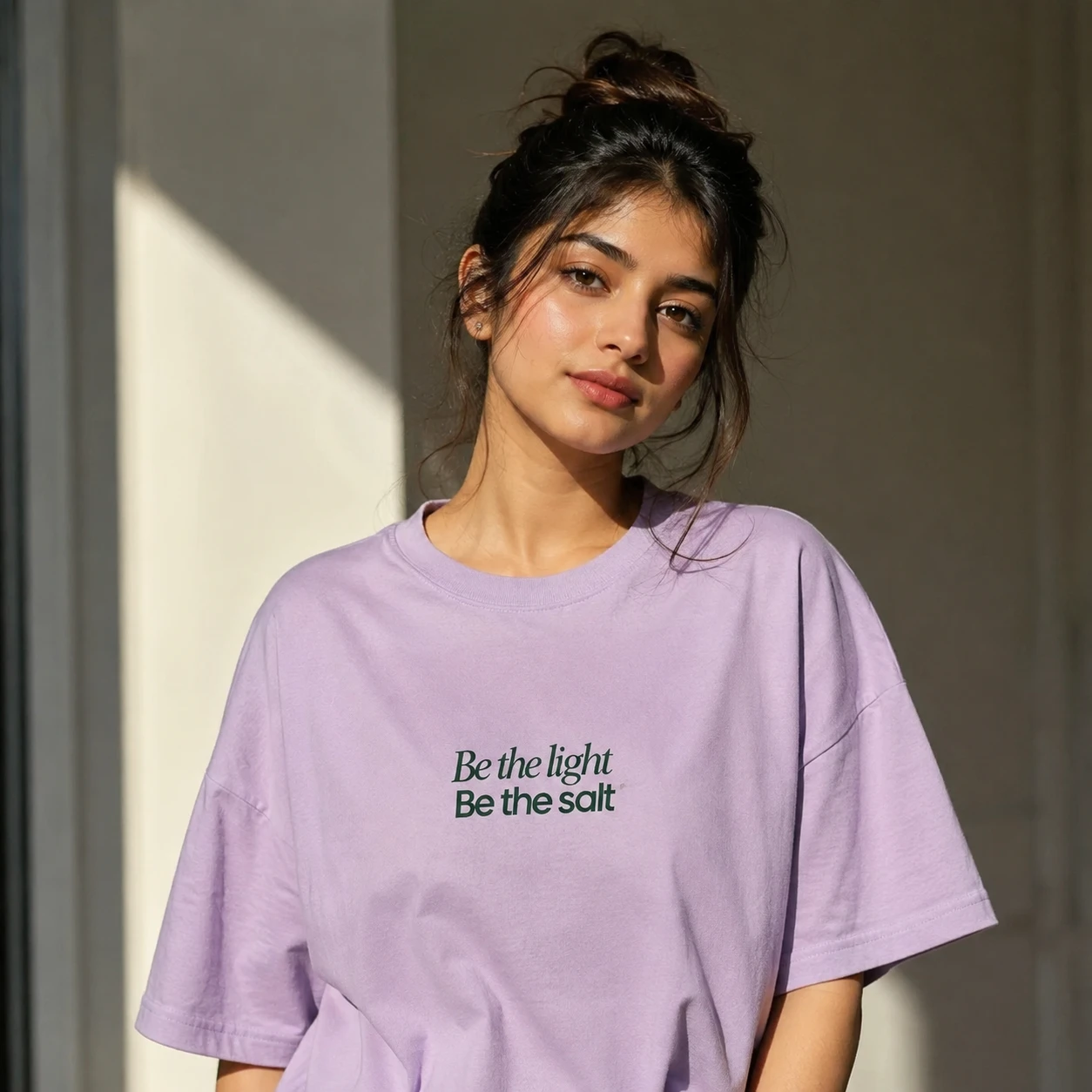 Drop Shoulder T-Shirt (Light Salt)