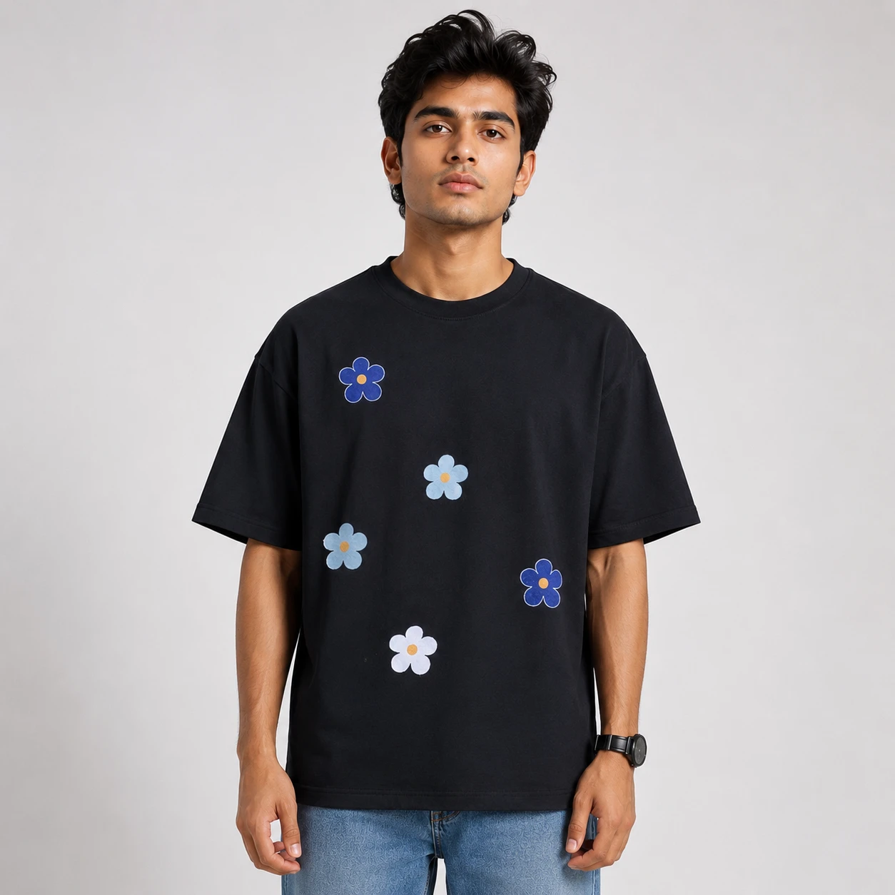 Drop Shoulder T-Shirt (Floral 03)