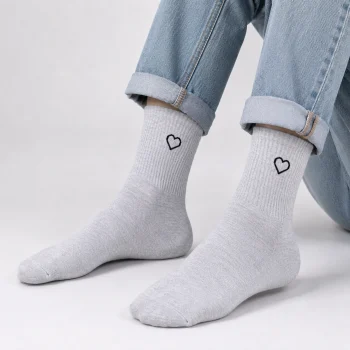 Heart Crew Socks – Melange