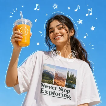 Drop Shoulder T-Shirt (Never Stop Exploring)
