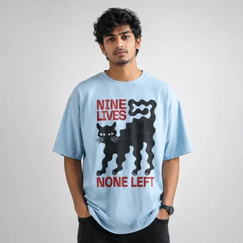 Drop Shoulder T-Shirt (Nine Lives)