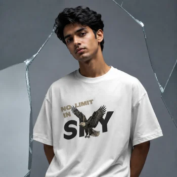 Drop Shoulder T-Shirt (No Limit in Sky)