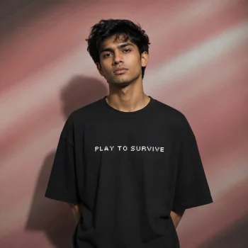 Drop Shoulder T-Shirt (Play to Survive)