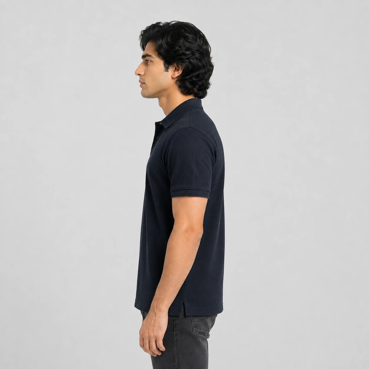 Premium Deep Navy Double Lacoste Polo 02