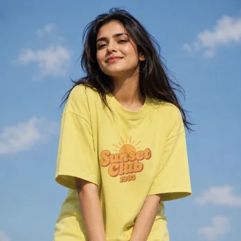 Drop Shoulder T-Shirt (Sunset Club)