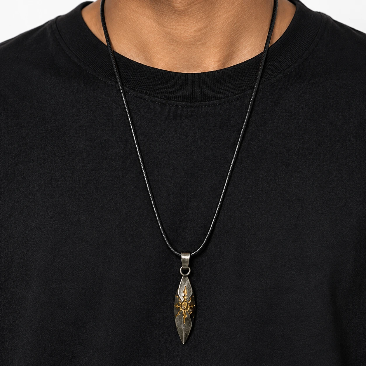 Vintage Sun Pendant Necklace