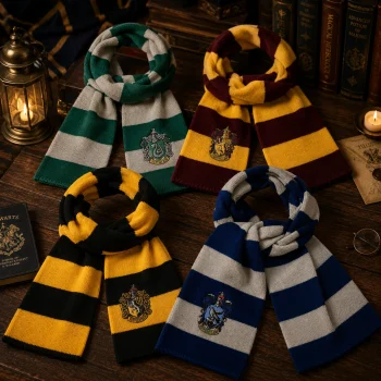 Wizard House Striped Knitted Muffler