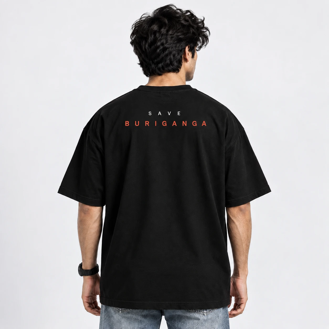 Drop Shoulder T-Shirt (Buriganga – Save Our River)