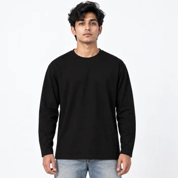Solid Full Sleeve T-Shirt – Black