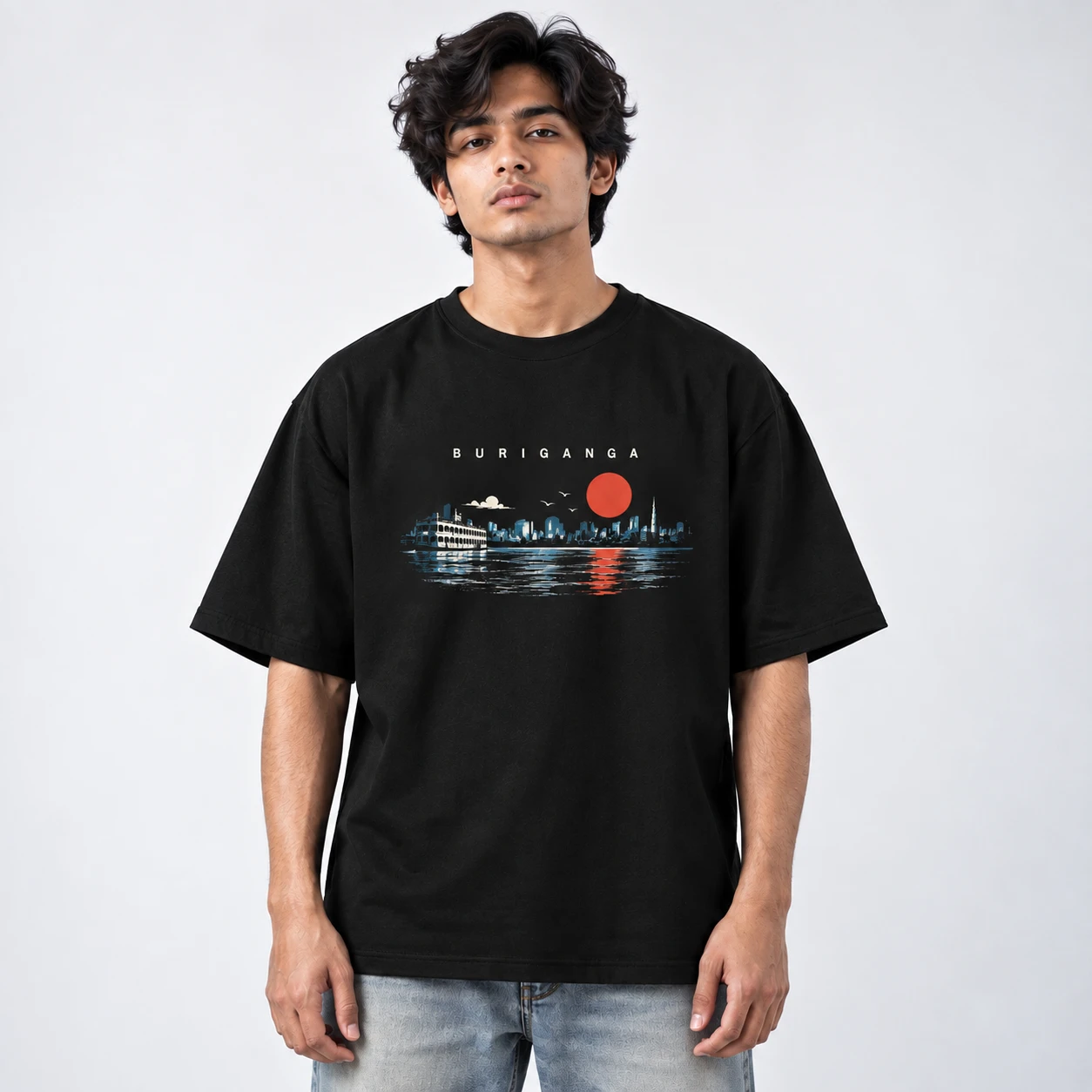 Drop Shoulder T-Shirt (Buriganga – Save Our River)