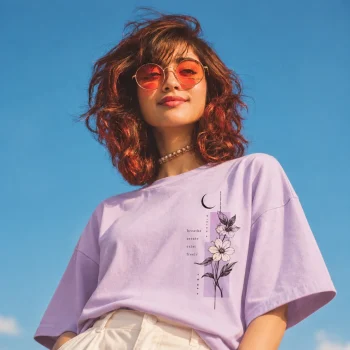 Drop Shoulder T-Shirt (Moonlit Bloom)