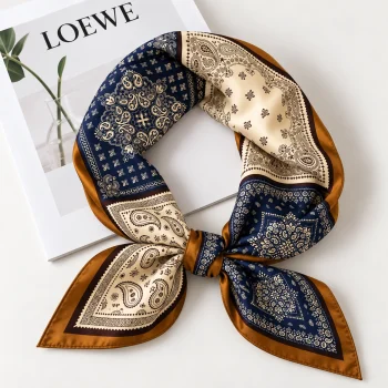 Bandana Scarf – Navy Caramel
