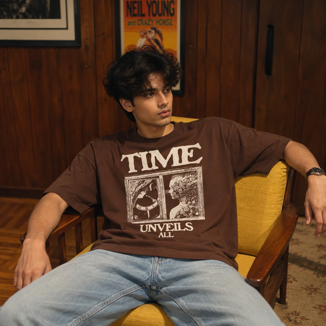 Drop Shoulder T-Shirt (Time)