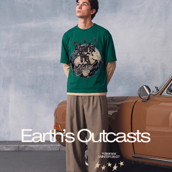 Layered Drop Shoulder T-Shirt - Against the Earth