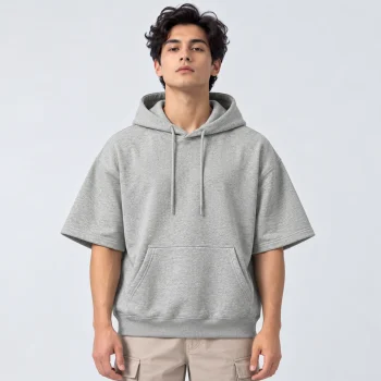 Half Sleeve DropFit Hoodie: Melange