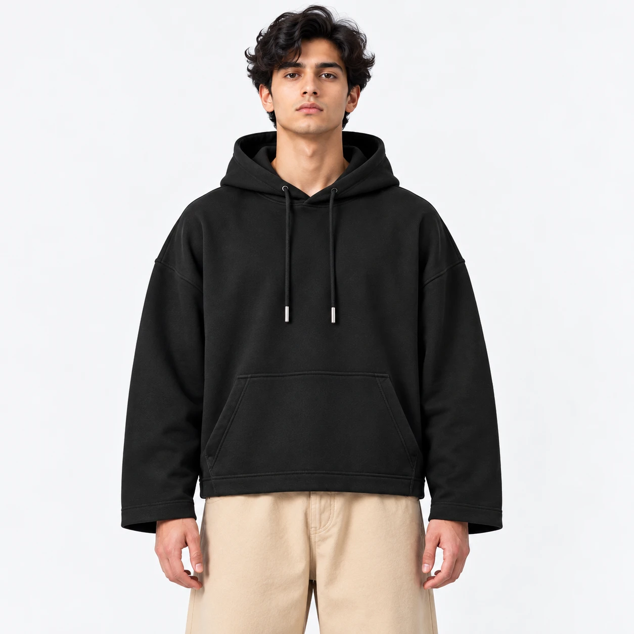 AAZ RARE Boxy Hoodie – Black