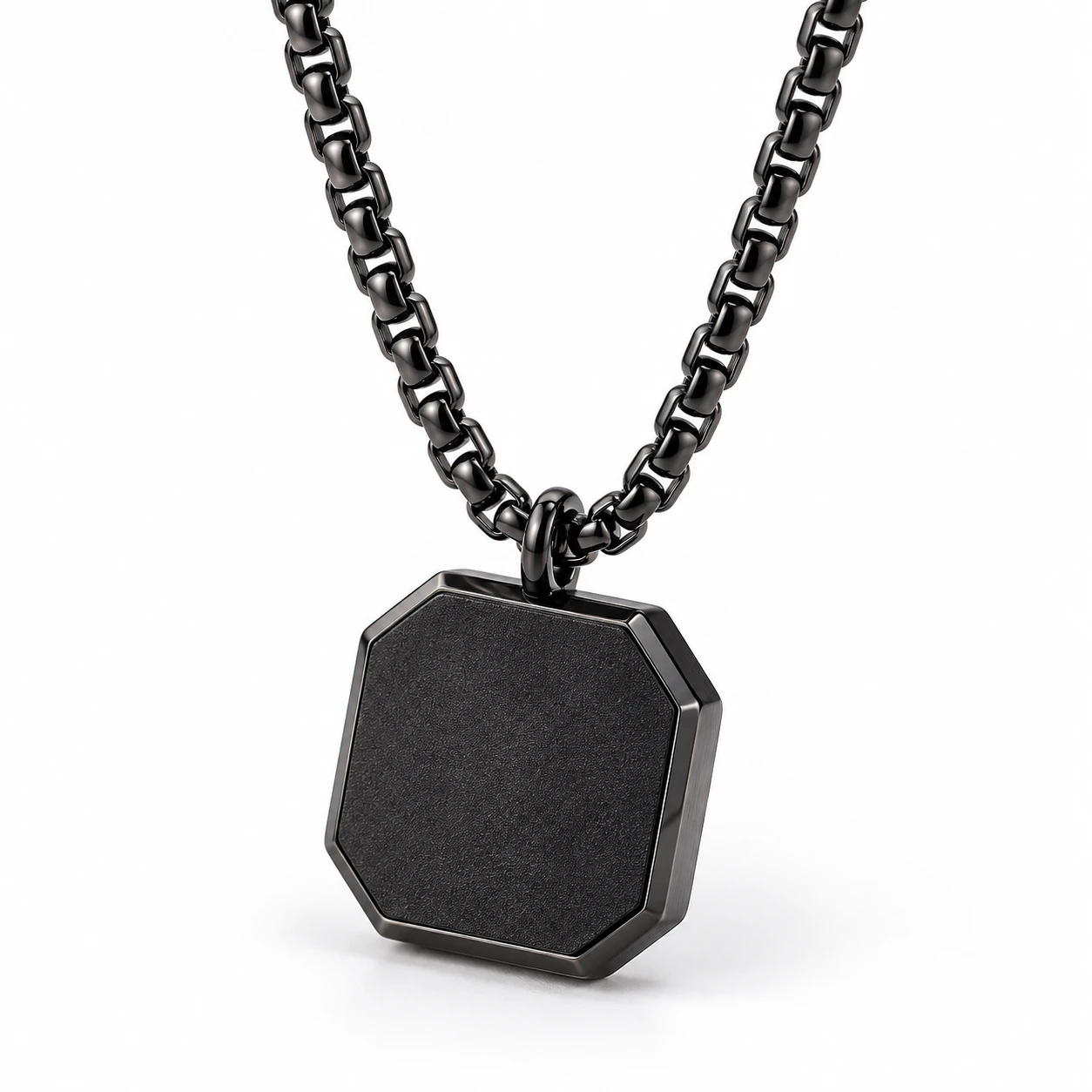 Stainless Steel Octagonal Geometric Pendant