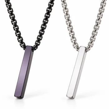 Stainless Steel Minimalist Vertical Bar Pendant