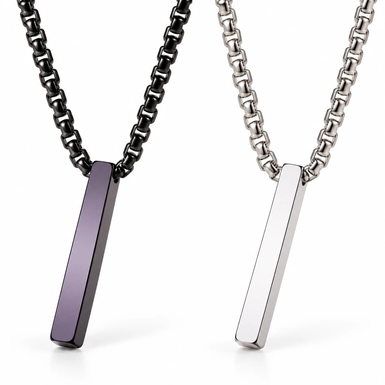 Stainless Steel Minimalist Vertical Bar Pendant