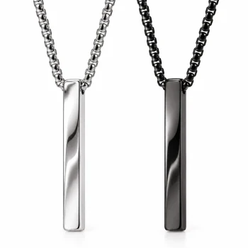 Stainless Steel Sleek Vertical Bar Pendant