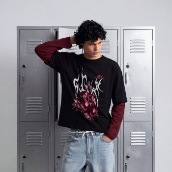 Layered Drop Shoulder T-Shirt - Fight 02