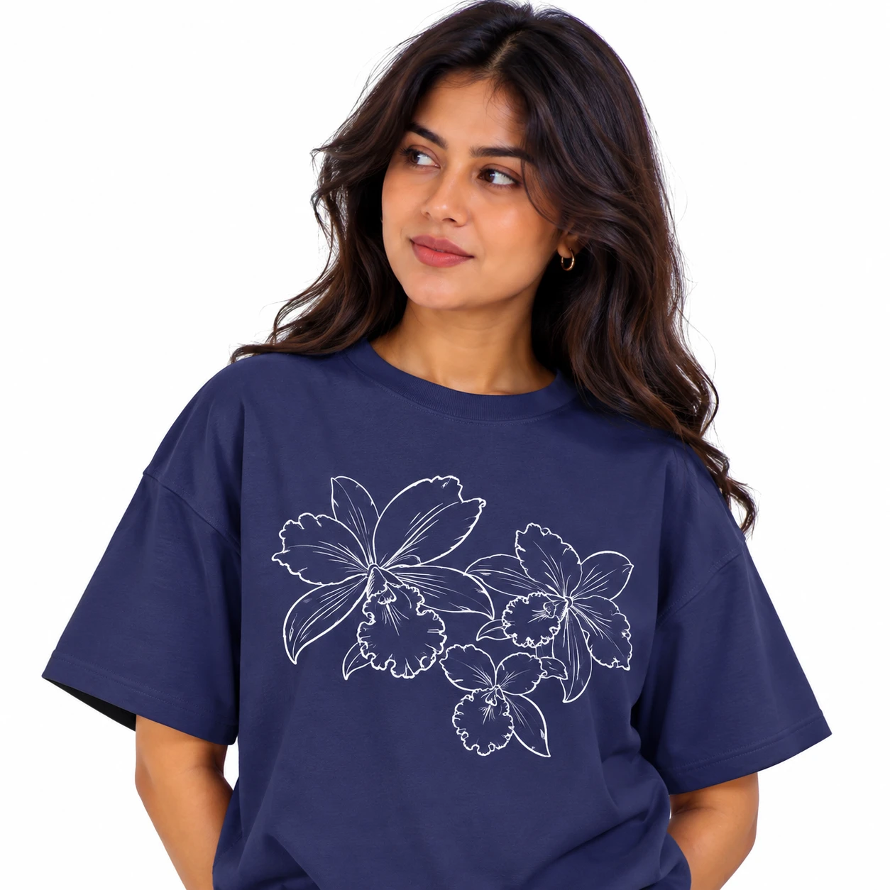 Drop Shoulder T-Shirt (Floral 04)