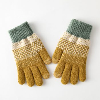 Fleece-Lined Winter Gloves - Ginger Yellow