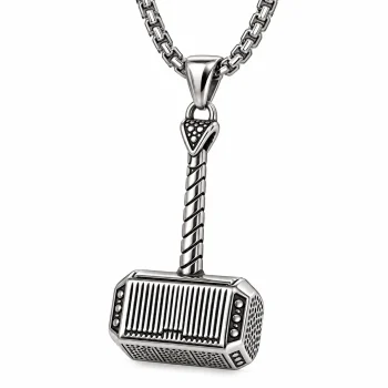 Thor's Hammer Stainless Steel Pendant Chain