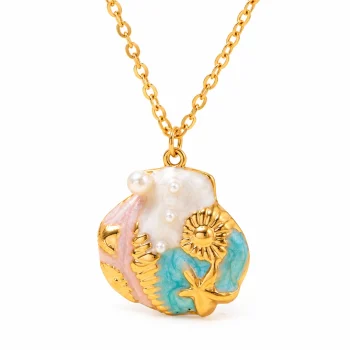 Ocean Starfish Stainless Steel Pendant Necklace 03