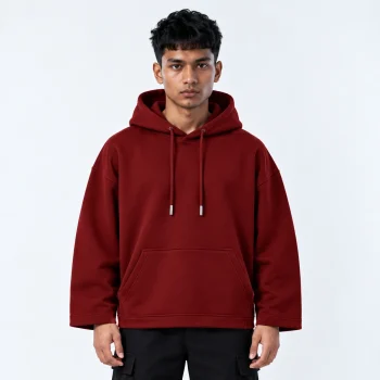 AAZ RARE Boxy Hoodie – Maroon