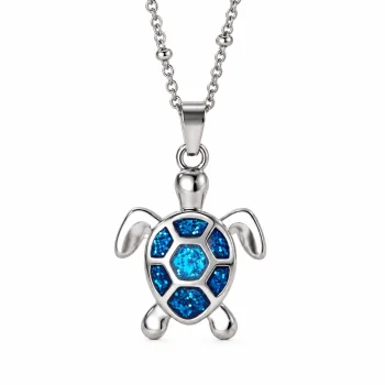 Colorful Beaded Turtle Pendant Necklace 02