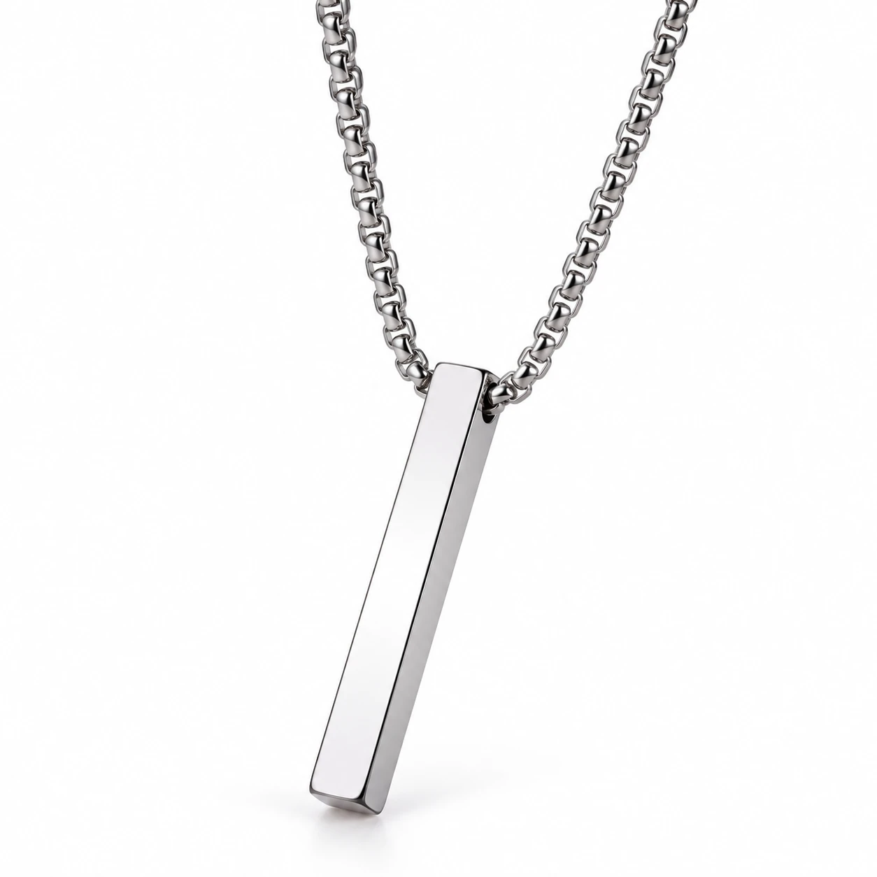 Stainless Steel Minimalist Vertical Bar Pendant