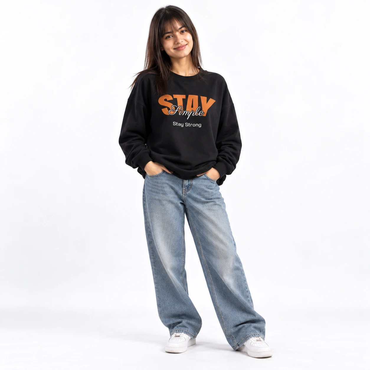 Premium Oversized Sweatshirt (Stay Simple)