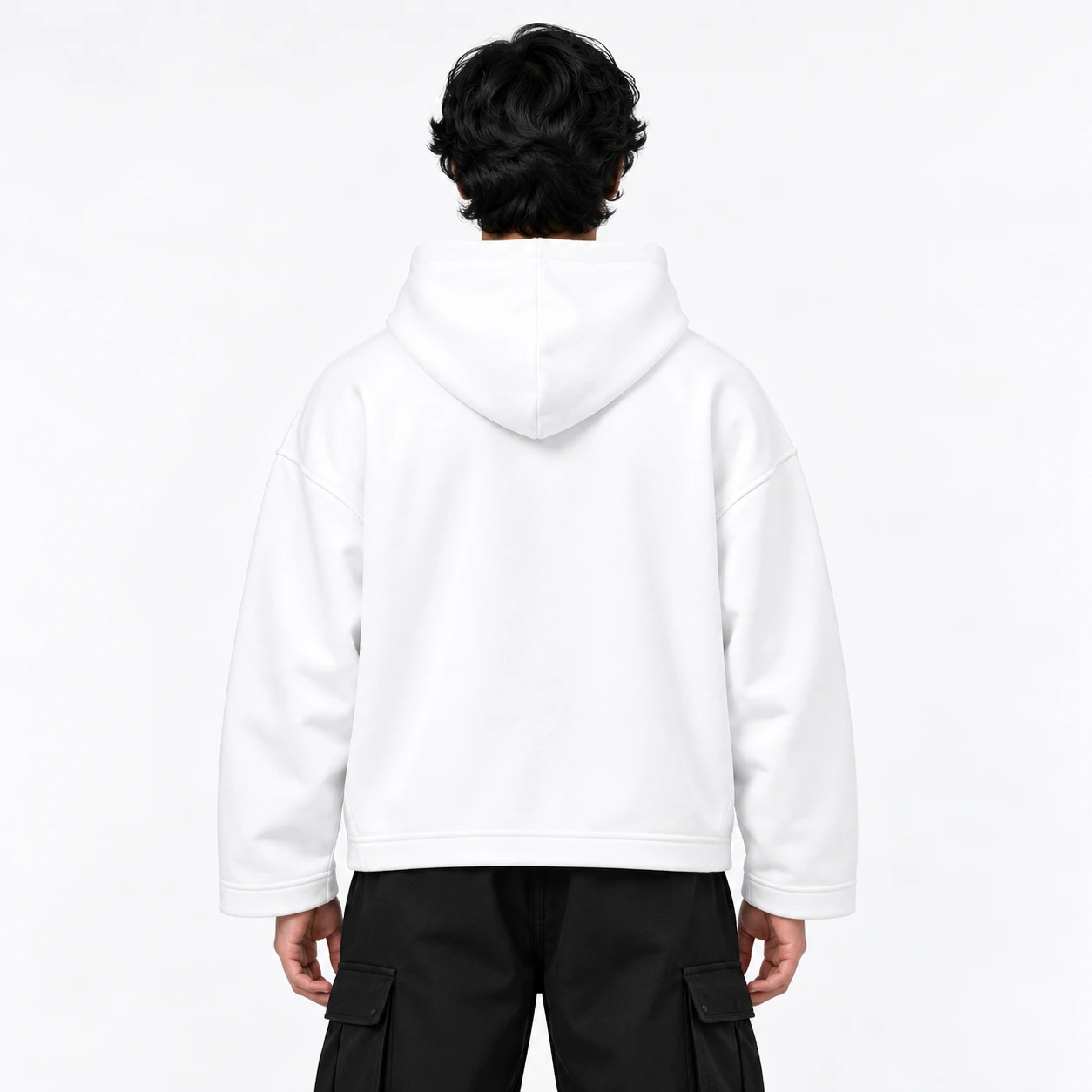 AAZ RARE Boxy Hoodie – White