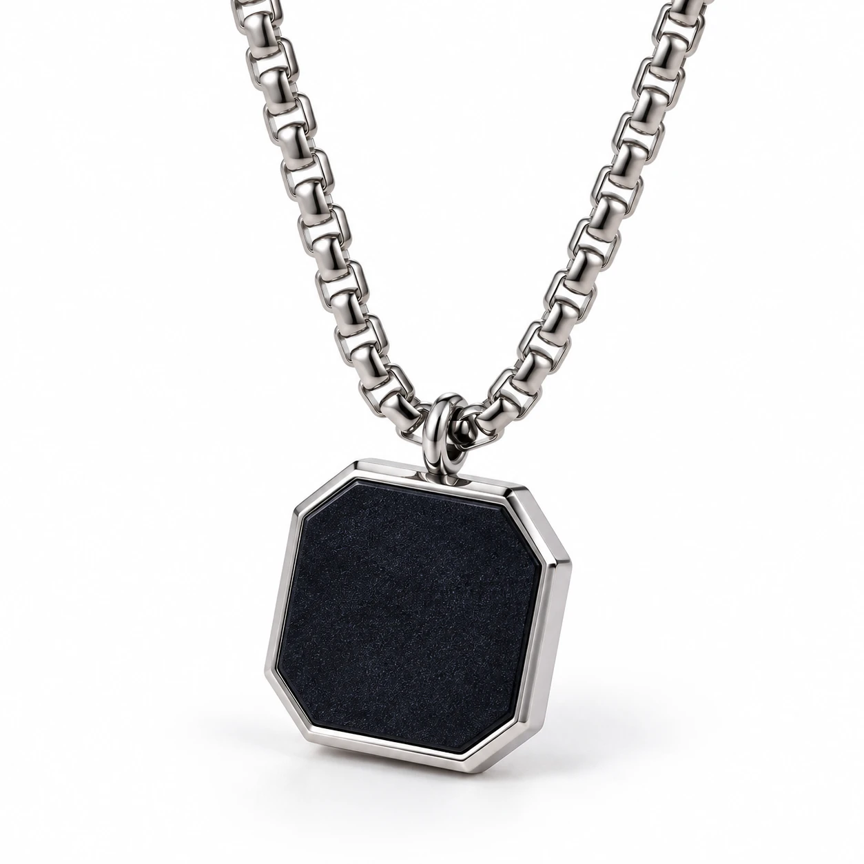 Stainless Steel Octagonal Geometric Pendant