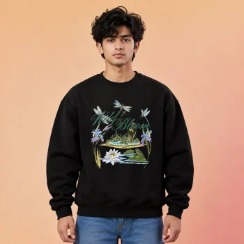Premium Solid Oversized Sweatshirt (Wild Bloom)